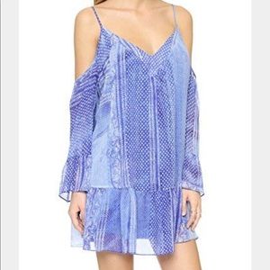 Rory Beca Silk mini dress, with cutout shoulder.